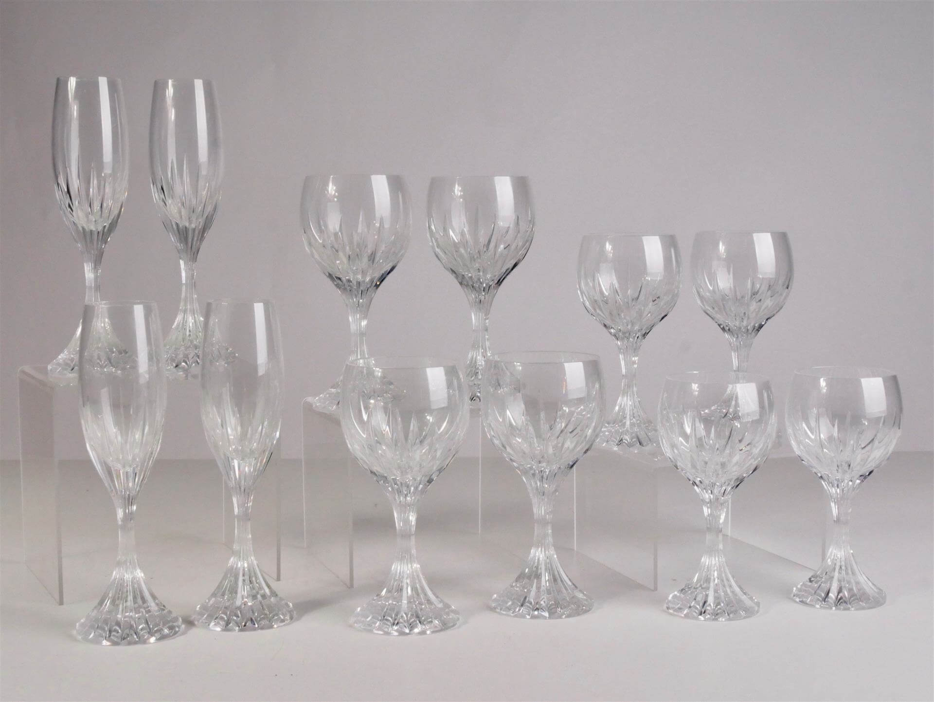 BACCARAT - MASSENA - Service de verres en cristal