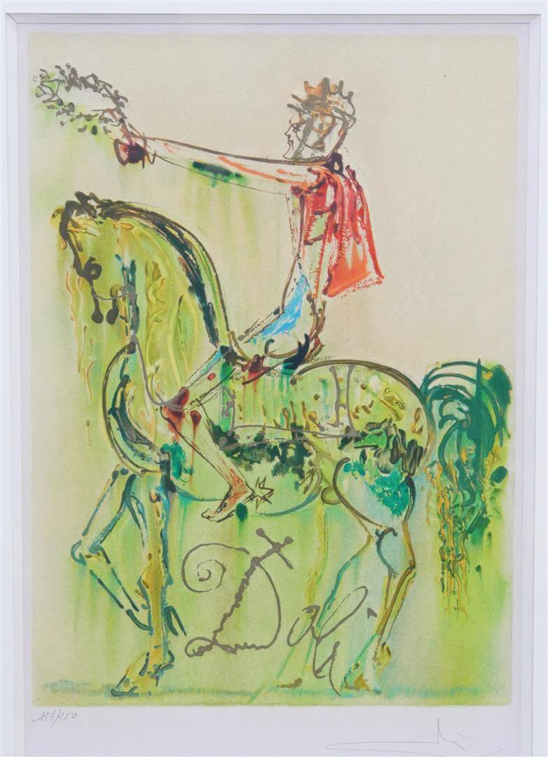 Salvador DALI - Le chevalier romain - Lithographie