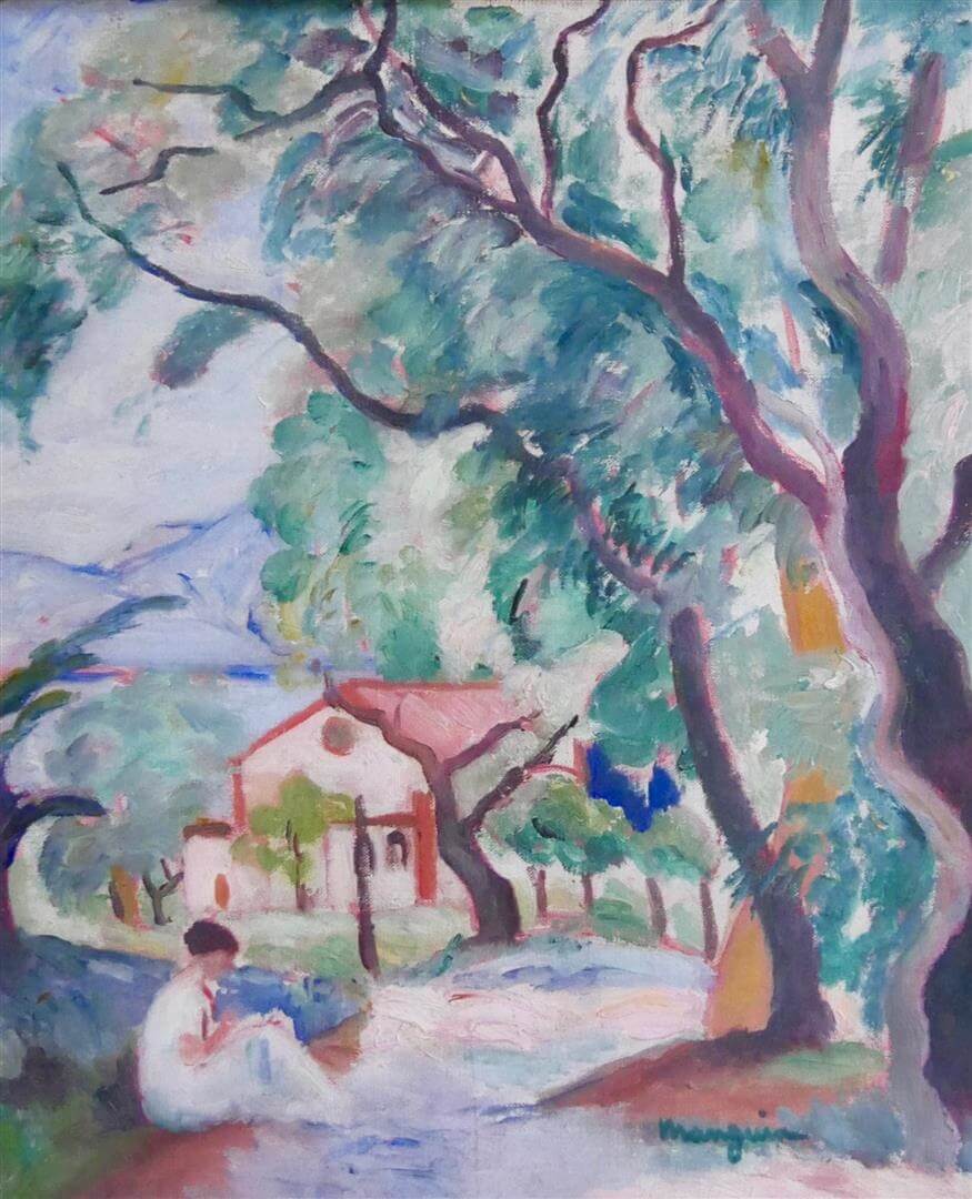 Henri Charles MANGUIN - L'allée à Château Martin, Saint Tropez, Automne 1913